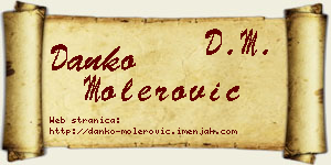Danko Molerović vizit kartica